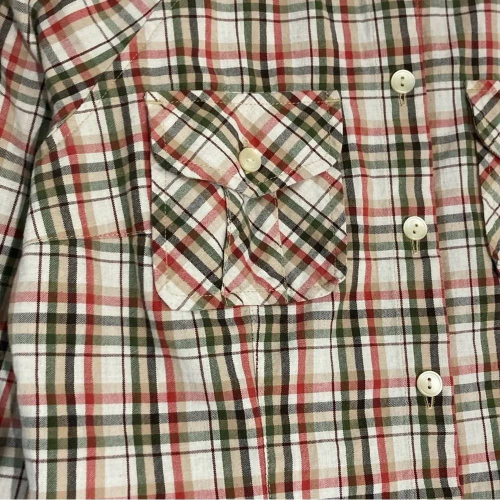 Pendleton Women’s Plaid Shirt Collared Pockets Multicolor Cotton Sz P - Picture 9 of 13